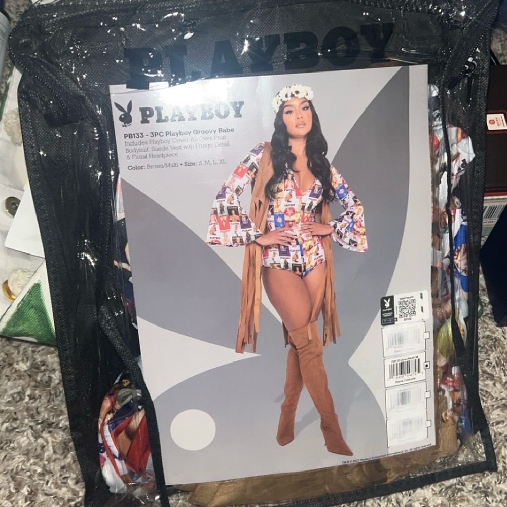 NWOT Playboy Groovy Babe Costume - 3pcs Set Size M